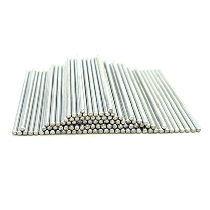 EUDAX 100Pcs Dia.2mm STEM Toys Shaft Round Rod Axles for DIY Toy RC Car Boat Helicopter Model Part (2mmx50mm) - style: 2mmx50mm