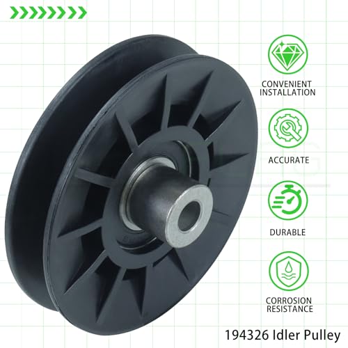 2 Pack 532194326 Idler Pulley with 532194327 Idler Pulley - color: A29 2x532194326+1x532194327+1/2x92 Belt