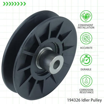 2 Pack 532194326 Idler Pulley with 532194327 Idler Pulley - color: A29 2x532194326+1x532194327+1/2x92 Belt