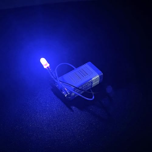 50PCS 5mm Blue Pre-Wired LEDs, 12V with Built-in Resistors - color: Blue / 50 Pcs