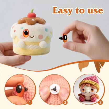 TOAOB 28pcs Orange Oval Safety Eyes with Washers 13 x 18mm Stuffed Animals Craft Plastic Doll Eyes for DIY Amigurumis Crochet Puppet Making - color: Orange