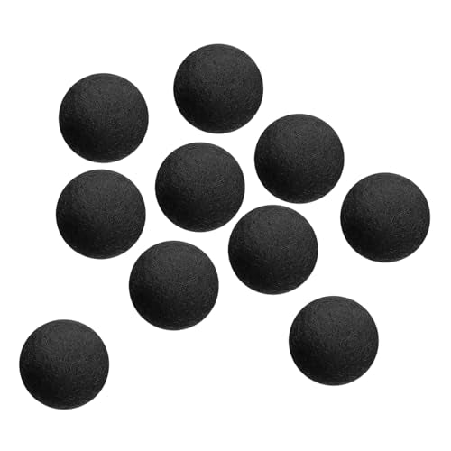 PATIKIL Wool Felt Balls Beads Wool Felting Pom 3.1cm 31mm Black for Home Crafts Handcrafts Project DIY Pack of 10 - color: Black