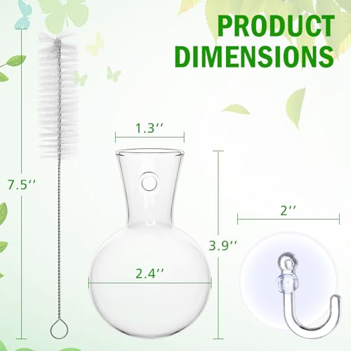Bunmery 6 pcs Window Propagation Stations, Easy to Install Plant Propagation Bulbs with Suckion Cups, No Nails Wall Hanging Planter Propagation Station, Glass Plant Terrarium Vase - color: Clear Bulb, size: 6 PCS