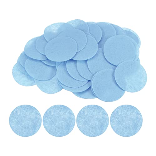 HARFINGTON 100pcs Round Felt Circles, 50mm 2" Pre Cut Felt Craft Pads Non-Woven Mini Felt Fabric Circles for DIY Sewing Handcraft Cut Projects Craft Finishing, Blue - color: Blue, size: 50mm