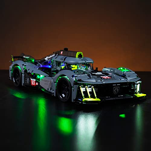 Light Compatible with Lego Peugeot 9X8 24H Le Mans Hybrid Hypercar - style: Classic Version Light