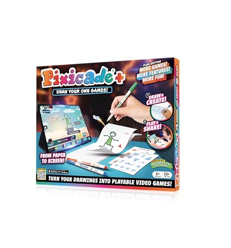 Abacus Brands Pixicade+ - Draw Your Own Video Game Maker, Kids Gift Ages 6+ - size: Pixicade+