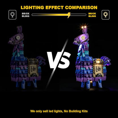 Vaodest Led Light for Lego 77071 Fortnite Supply Llama Blocks Model,Design and Configuration Compatible with Model 77071(Led Light Only, Not Building Block Kit) - style: 77071 Fortnite Supply Llama Set