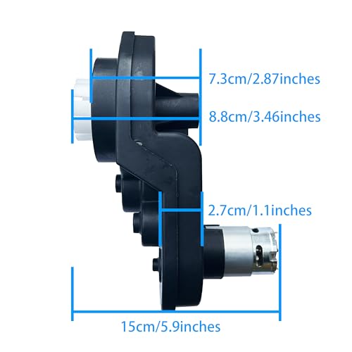 Power Wheels 12V RS550 40000RPM High Speed Powerful Gearbox Drive Motor Upgrade for Kids Ride on Mltoys Replacement Parts for Ford f150/Fisher Price/Kawasaki Kfx/Phantom