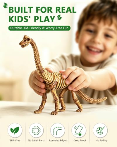 6 Inch Dinosaur Fossils Skeleton, Sandbox Digging Bones (12 Pcs)