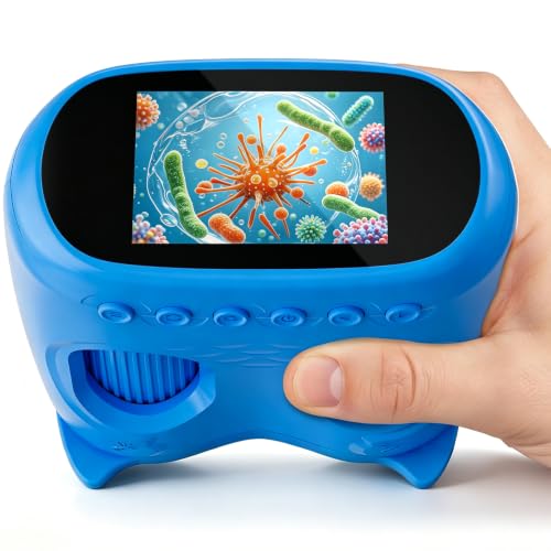 2 in 1 Microscope and Telescope, 4K 2.0" Screen, 1000X Microscope for Kids