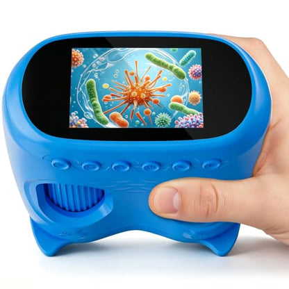2 in 1 Microscope and Telescope, 4K 2.0" Screen, 1000X Microscope for Kids