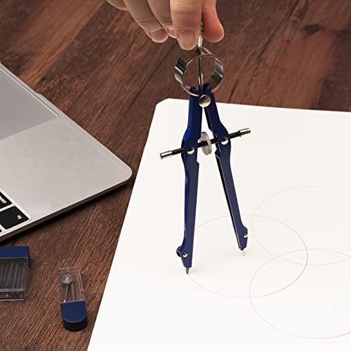 Mr. Pen- Professional Compass for Geometry, Extra Lead - color: Blue