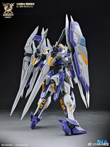 Funtasy Planet Action Figures 1/144 Scale Model Kits for Adults, SNAA Aegis Knight-Achilles, Mecha Model Kit Articulated Figures Assembled Mode - color: Achilles