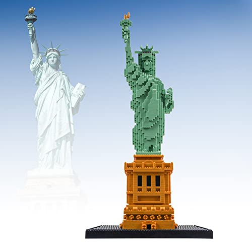 Micro Mini Block Statue of Liberty Model Building Kit World Famous Architectural Model Collection Building Set, 2810 PCS - color: Statue of Liberty-1