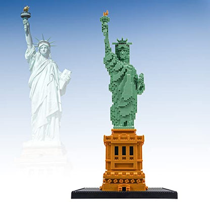 Micro Mini Block Statue of Liberty Model Building Kit World Famous Architectural Model Collection Building Set, 2810 PCS - color: Statue of Liberty-1