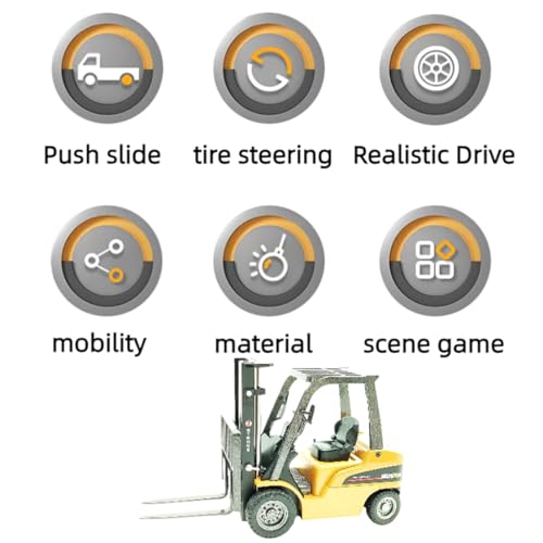 All-Metal Forklift Model 1:50 Die Cast Scale - Highly Detailed Construction Toy, Perfect for Collectors and Display, Durable Alloy Material, Ideal Gift - style: Forklift Truck model