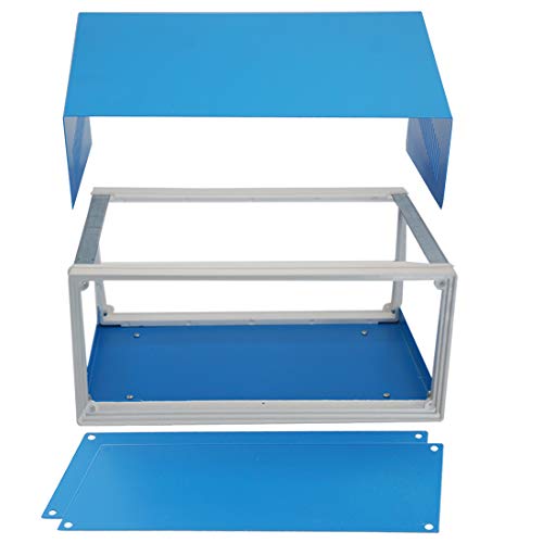 Zulkit Electronic Enclosures Blue Metal Enclosure Project Case DIY Box Junction Case Enclosure Preventive Case 6.7 x 4.3 x 3.1 inch(170 x130x80mm) - size: 6.7" x 4.3" x 3.1"