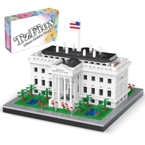 White House Micro Brick Building Set (2300 Pieces) – Landmark Model Educational Toy Gift for Kids and Adults - color: White House