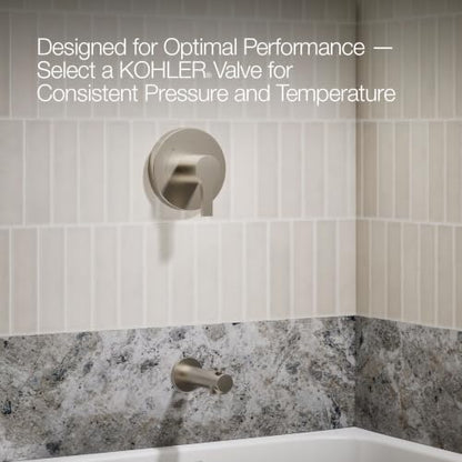 KOHLER TS35322-4G-BN, Elate Rite-Temp Tub and Shower Trim with Single Function 1.75 GPM Showerhead, Vibrant Brushed Nickel, Stylish Tub and Shower Fixture, High Performance - color: Vibrant Brushed Nickel, size: 1.75 GPM