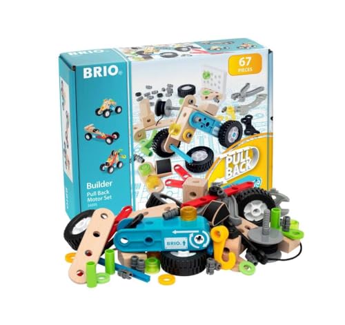 BRIO Builder Pullback Construction Set - Learning, Building and Educational Toys for 3 Year Olds and Up - style: Pullback Set