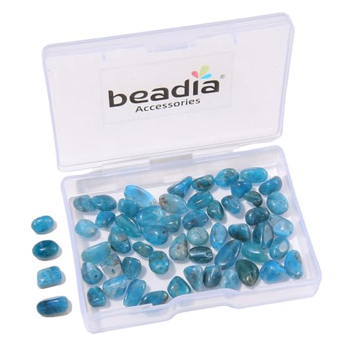 BEADIA Natural Irregular Freeform Apatite Stone Beads for DIY Jewelry Making 5-8mm 38cm - color: Apatite