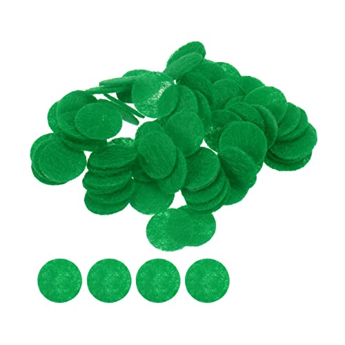 HARFINGTON 100pcs Round Felt Circles, 10mm 3/8" Pre Cut Felt Craft Pads Non-Woven Mini Felt Fabric Circles for DIY Sewing Handcraft Cut Projects Craft Finishing, Green - color: Green, size: 10mm