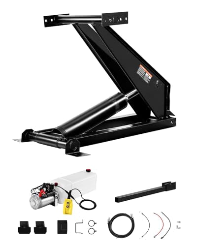 VEVOR Hydraulic Dump Lift Kit, 22,000 lb/10 T Load Capacity, Dump Trailer Hydraulic Scissor Hoist Kit Standard Kit with 12V Hydraulic Pump Unit, Suitable for Scissor Lift Dump Trailers Trucks - size: 22,000 lb