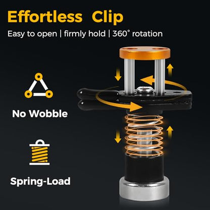 Helping Hands Clamp Metal, Adjustable Third Hand Soldering Holder Stand For Electronics, Hobby DIY, Craft, Jewelry, PCB Repair Solder Aid Station (Yellowblack, small) - color: Yellowblack, size: Small