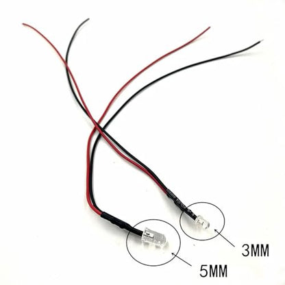 30pcs 3mm White Candle Flickering Lights LED Emitting Diodes Pre Wired 7.9 inch DC 12v LED Light Clear Lens Small LED Lamps - color: White, size: 3mm Candle Flickering