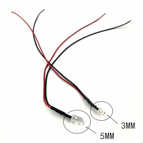 30pcs 5mm Warm White Candle Flickering Lights LED Emitting Diodes Pre Wired 7.9 inch DC 12v LED Light Clear Lens Small LED Lamps - color: Warm White, size: 5mm Candle Flickering