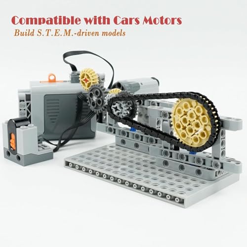 Technical Gears Axles Parts Pieces - Gearbox Bulding Block Classic Bulk Compatible with Cars Bricks Motor Gears Wheels Chain Tires, Ball Universal Joints Shock Absorber Connector Gears Parts Toys - color: Gears