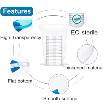 30 PCS 60mm Plastic Petri Dish with Lids, Sterile with 10PCS 10uL Inoculation Loops - size: 60mm