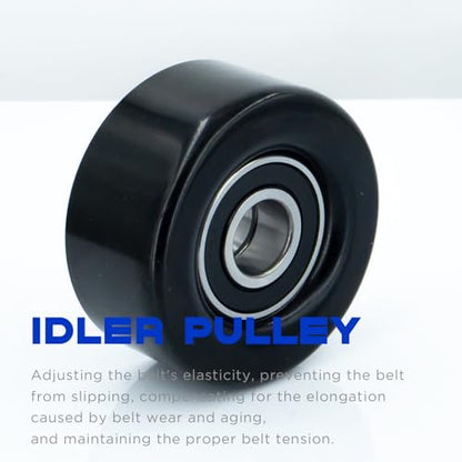 Belt Idler Pulley, 89058 Belt Tensioner Pulley 419643 Compatible with Select Isuzu, Chevrolet, GMC, Hummer etc Models. Automotive Replacement Idler Pulleys by KeeRoarin - size: 89058 - GM