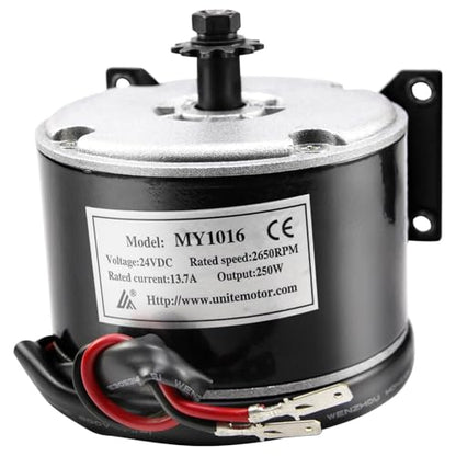 24V 250W Brush Motor Kit with Speed Controller, Throttle Pedal for DIY Electric Bicycle, Scooter, Go Kart, ATV, E-Bike, Drift Trike, Mini Bike, and More
