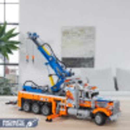 LEGO Technic Heavy-Duty Tow Truck 42128 with Crane Toy Model Building Set, Engineering for Kids Series - style: Frustration-Free Packaging