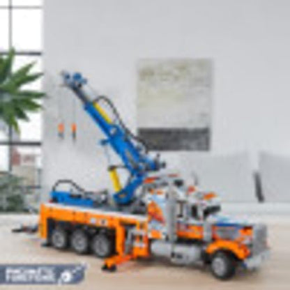 LEGO Technic Heavy-Duty Tow Truck 42128 with Crane Toy Model Building Set, Engineering for Kids Series - style: Frustration-Free Packaging