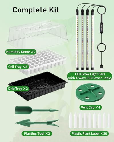 Pawfly 2 Pack Seed Starter Kit, 120 Cells, Seed Starter Trays - size: 120 Cells
