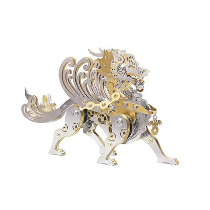 3D Metal Puzzles for Adults Mechanical Pixiu Assembly Model Kit, Colorful 3D Metal Model Kits to Build with Tool, Wasp 3D DIY Puzzle Desktop Toys Gifts for Adults Boys (Gold) - color: Gold