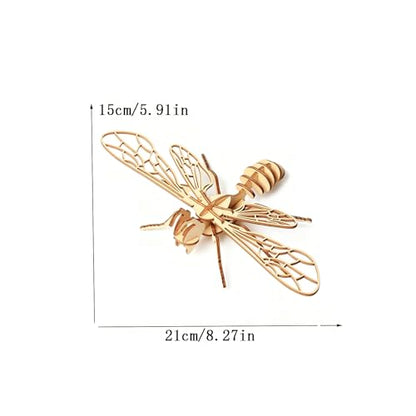 3D Wooden Honey Model, DIY Assembly Kit, Laser Cut Wood Structure, No Glue Interlocking Wooden Pieces, Precision Wood Parts Desk Decor Home Display Stress Relief