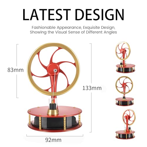 Low-Temperature Stirling Engine Classroom Teaching Stirling Engine Kit Steam Heat Educational Model Adult Desktop Educational Toys Brass Aluminum Stirling Engine-HZZ92 Pro Red - color: Pro Red