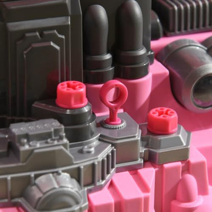 Qaba Truck Engine Toy Kids Mechanic Set with Lights for Kids Aged 3+ Pink - color: Pink