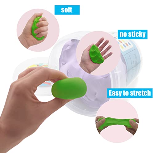 Air Dry Modeling Clay 10.5 oz Ultra Light Soft Magic Clay DIY Moulding Dough Primary Colors for Adults Kids Art Craft Kit Green - color: Green