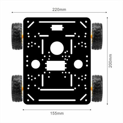OSOYOO FlexiRover Building Kit for Arduino – Customizable Robot Car Chassis with 4 TT Motors and Wheels, Ideal for Robotics Development (Not Included Main Board for Arduino)
