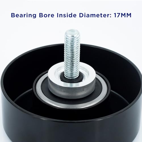 Belt Idler Pulley, 36299, 12555609, 12669569 Belt Pulley Compatible with Select Buick, Chevrolet, GMC, Hummer, etc Models. Automotive Replacement Idler Pulley by KeeRoarin (with Bolt), Black - size: 36299 - GM