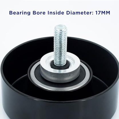 Belt Idler Pulley, 36299, 12555609, 12669569 Belt Pulley Compatible with Select Buick, Chevrolet, GMC, Hummer, etc Models. Automotive Replacement Idler Pulley by KeeRoarin (with Bolt), Black - size: 36299 - GM