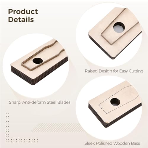 Leather Keyring Cutting die, for Shaping and DIY Leather Keyring Cutting and Punching (1 piece) - style: Rectangular keyring