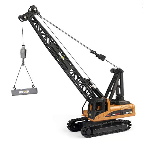 duturpo 1/50 Scale Metal Diecast Crane Truck Toy, Metal Construction Vehicles Crane Machine Model Toy for Boys - style: Crawler Crane
