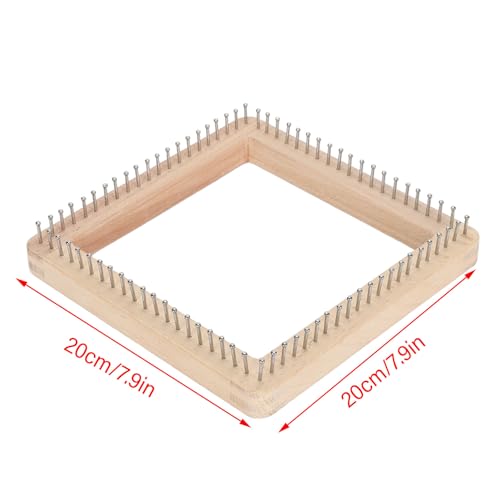 FOSA Wooden Knitting, Hand Craft, Knitting Board Tool, for DIY Weaving Beginners Adults and Children (20 * 20cm) - size: 20*20cm