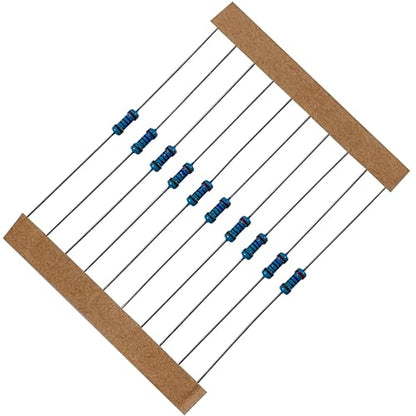 150 Values 1500 Pieces Metal Film Resistor Kit 0 ohm-10M ohm 1/4W 1% - style: 1/4W 1% 1500PCS