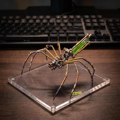 3D Metal Puzzles for Adults Teens-140+Pcs-Mechanical Spider Bee Insect Models-3 Hours to Build-Ideal for Birthday Gifts and Decorations(Mechanical Spider A) - style: Mechanical Spider A